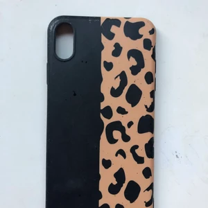 mobilskal - svart leopard mobilskal för iphone X.
