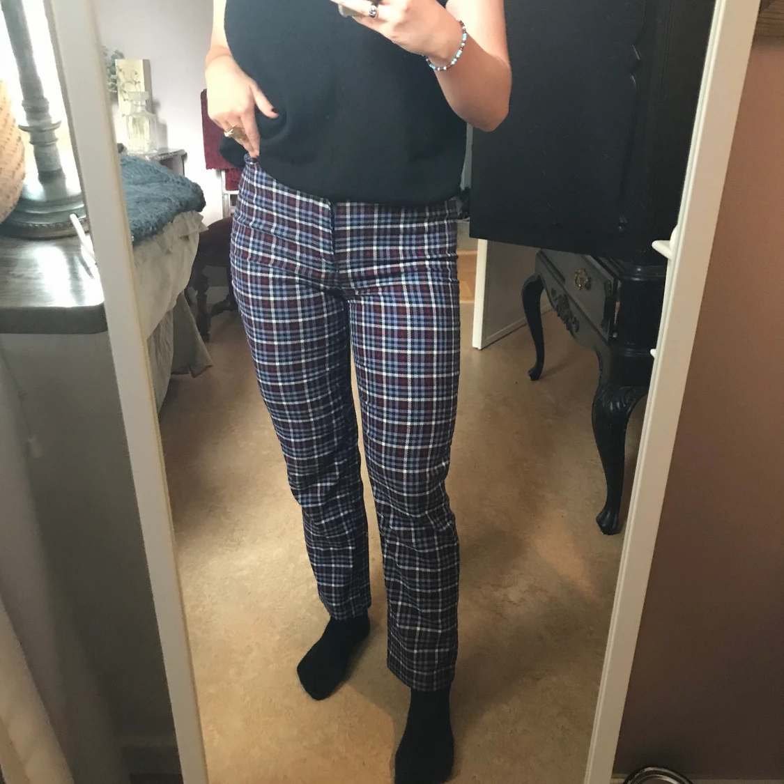 Monki rutiga byxor storlek 34 - 90