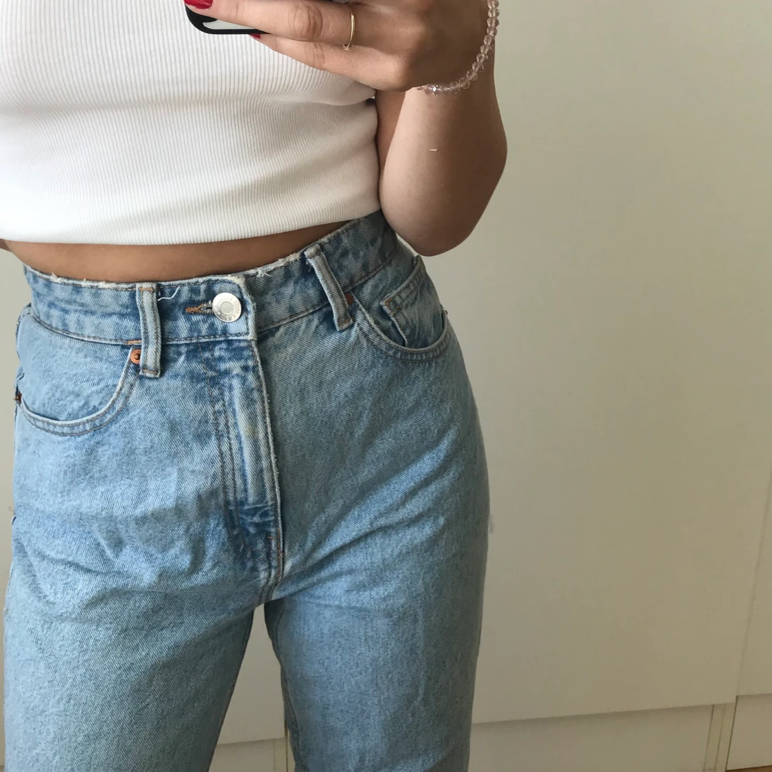 Ljusblå zara jeans 