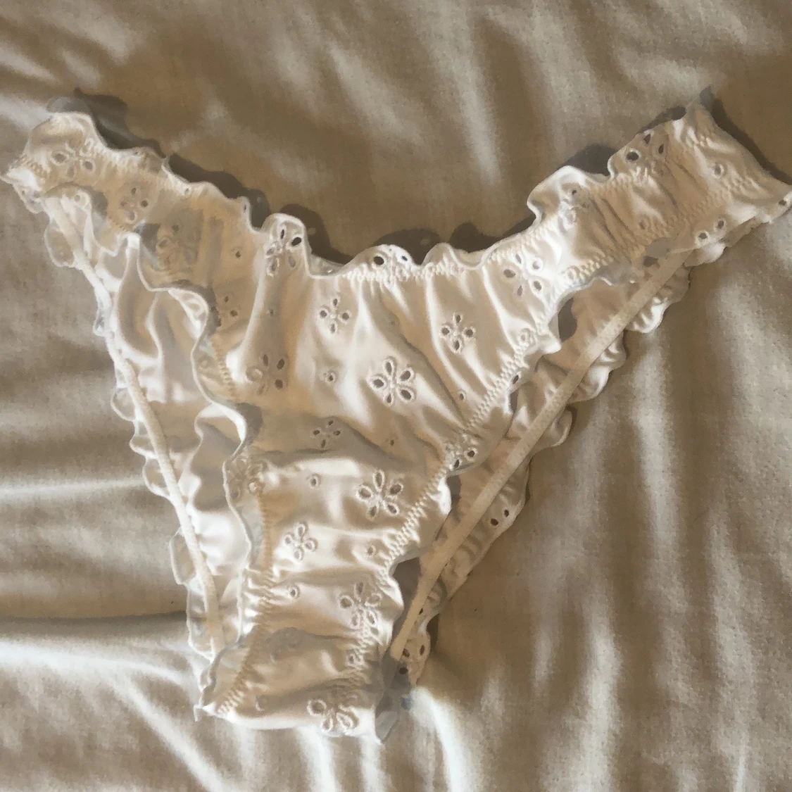 Vit mönstrad bikini   - 90