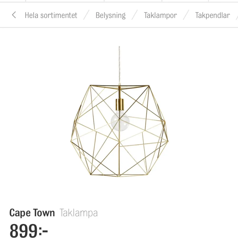 Lampa från Mio, bra skick. Nypris 899kr. Övrigt.