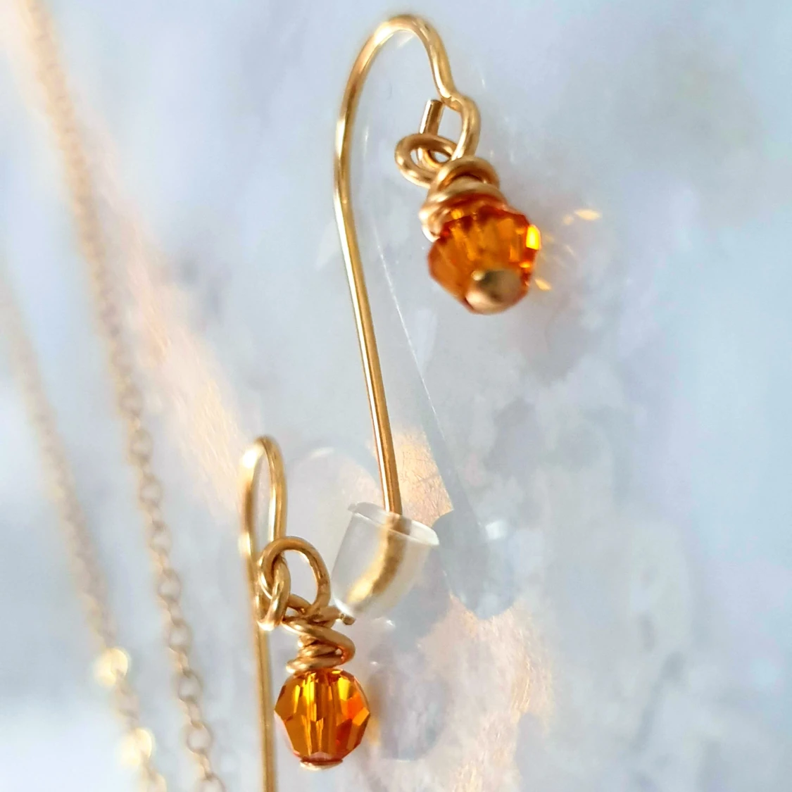 Origami fågel halsband och örhängen - 91