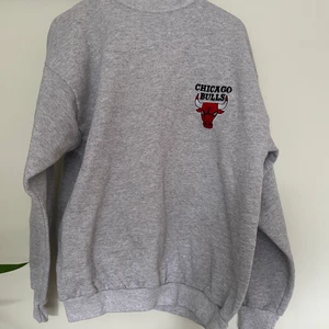 CHICAGO BULLS VINTAGE SWEATER - en vintage Chicago bulls tröja köpt 2016 från en amerikansk vintage hemsida. Mindre fläck.Storlek large och sitter oversized på mig som är storlek 36 (SMALL). 