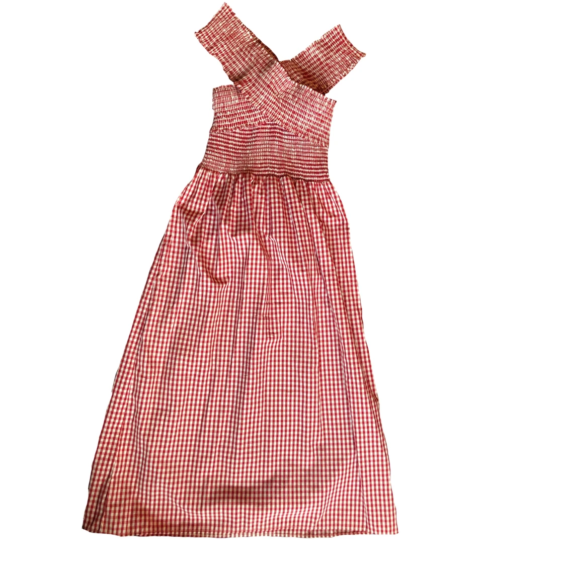 Röd gingham klänning