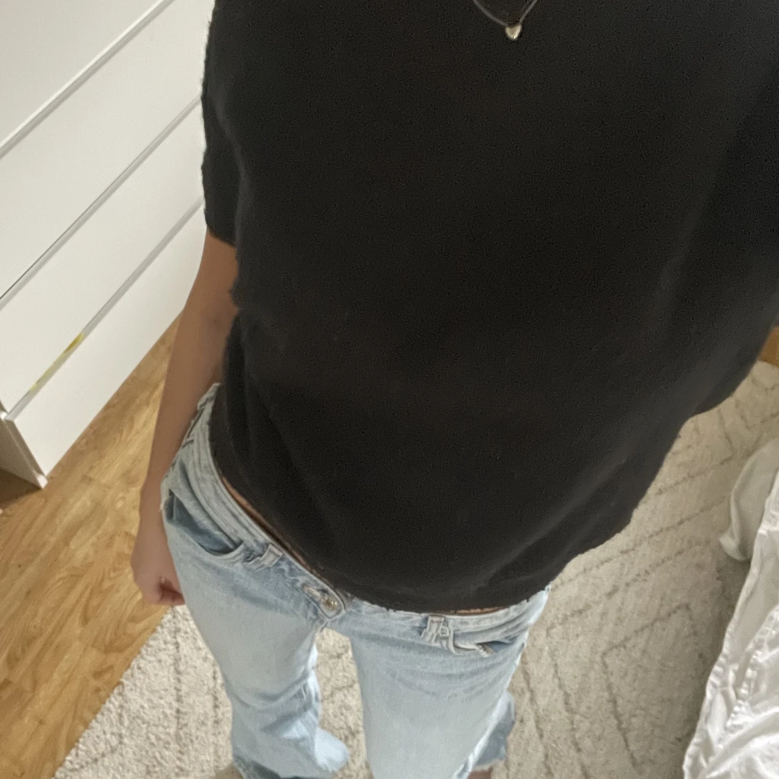 Svart stickad tshirt  - 90