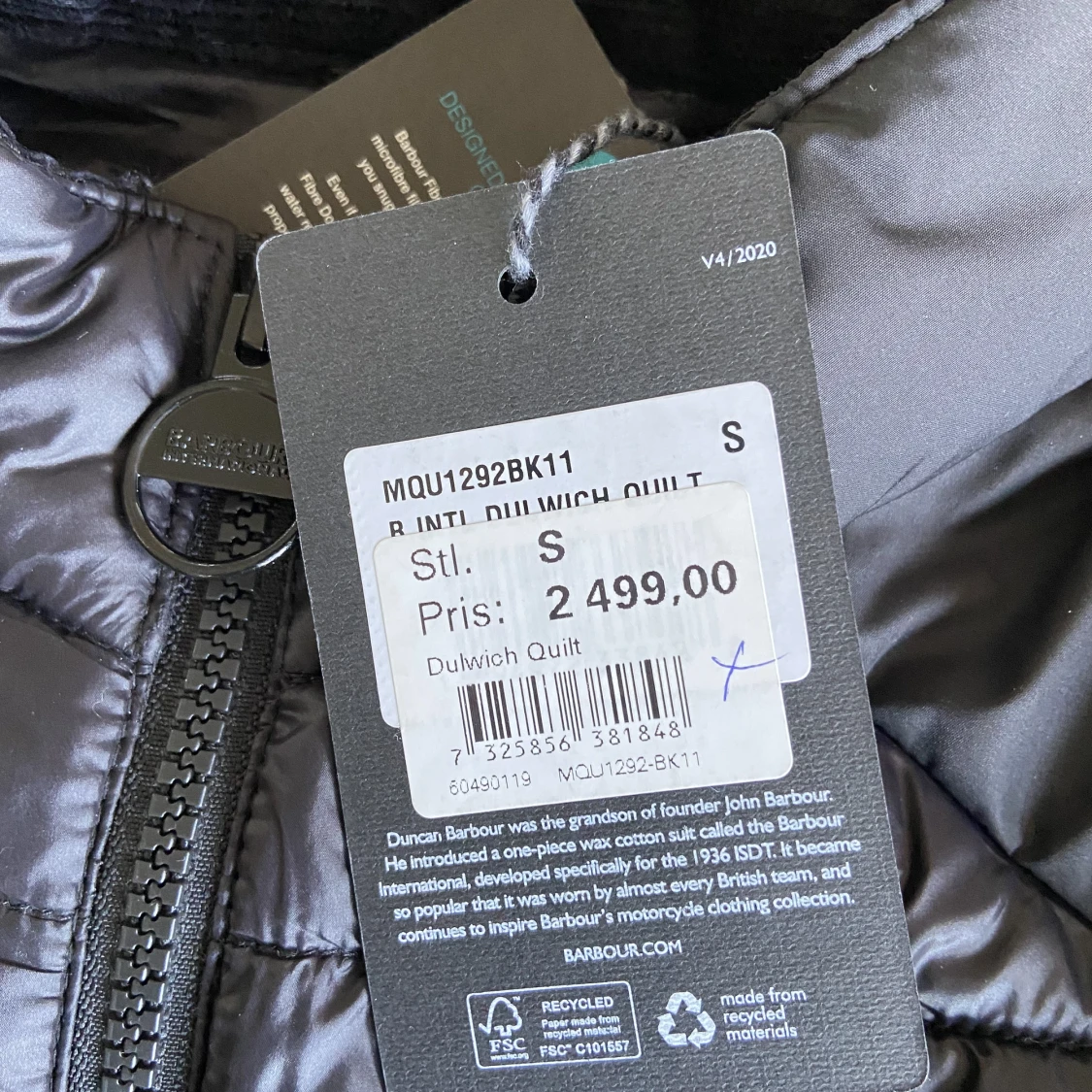 Barbour quiltad jacka NY - 91