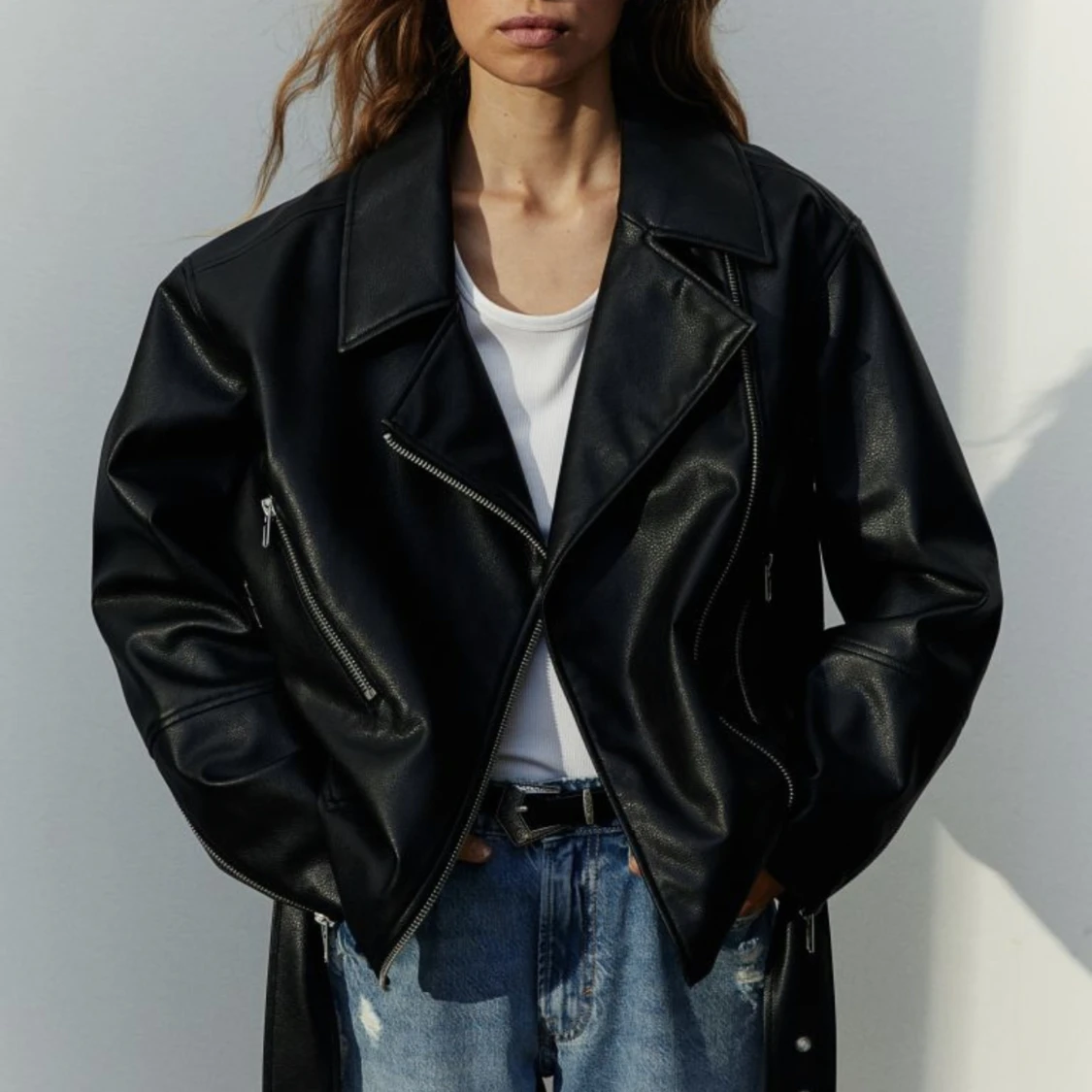 Oversized bikerjacka 