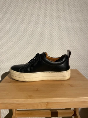Skinnsneakers - Perfekta sneakers till hösten!  I fint skick, vitan på sulan skulle dock må bra av en liten skrubbning.   Mycket bekväma! Passar dig med en stor/bred 36a. 