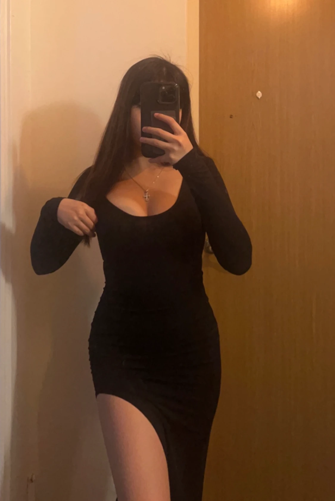 svart maxi klänning 