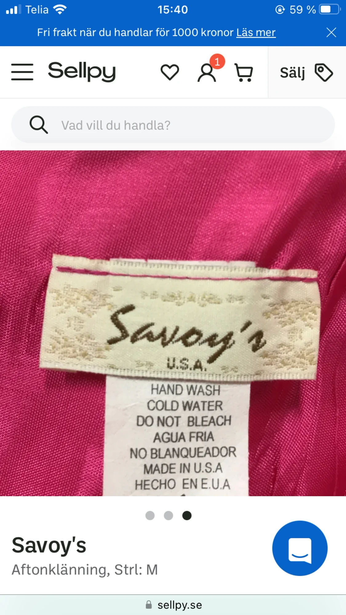 rosa balklänning  - 90