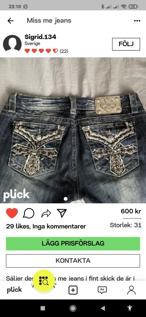 SÖKER MISS ME - Söker efter ett par bootcut eller flare miss me jeans för 700- i storlek 29-32
