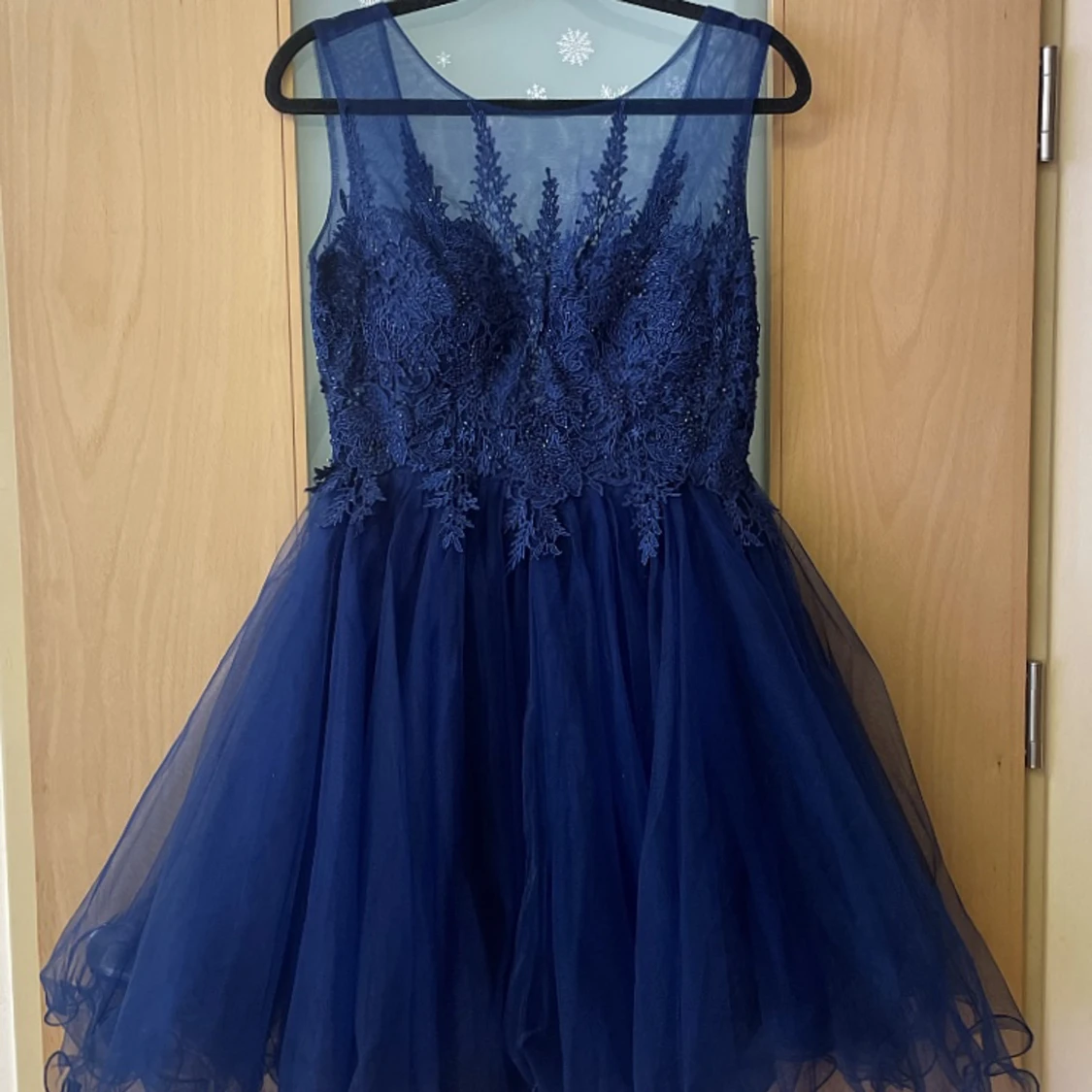 Blå festklänning