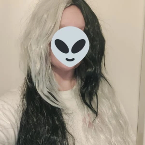 Blond/svart peruk - Blond/svart peruk