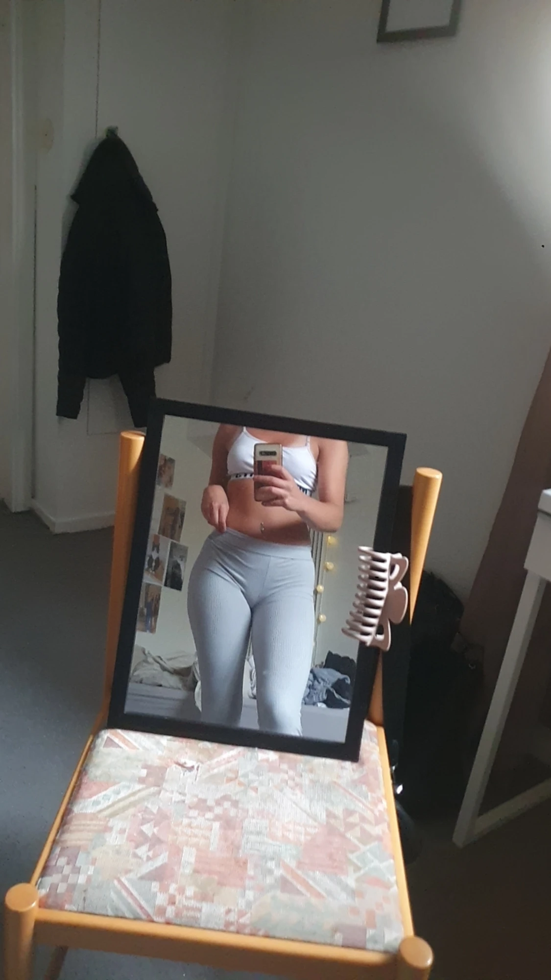 Ribbade byxor mint gröna