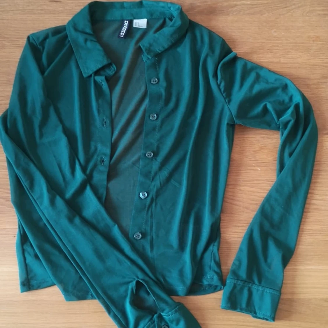 Transparent grön skjorta/kofta - 90