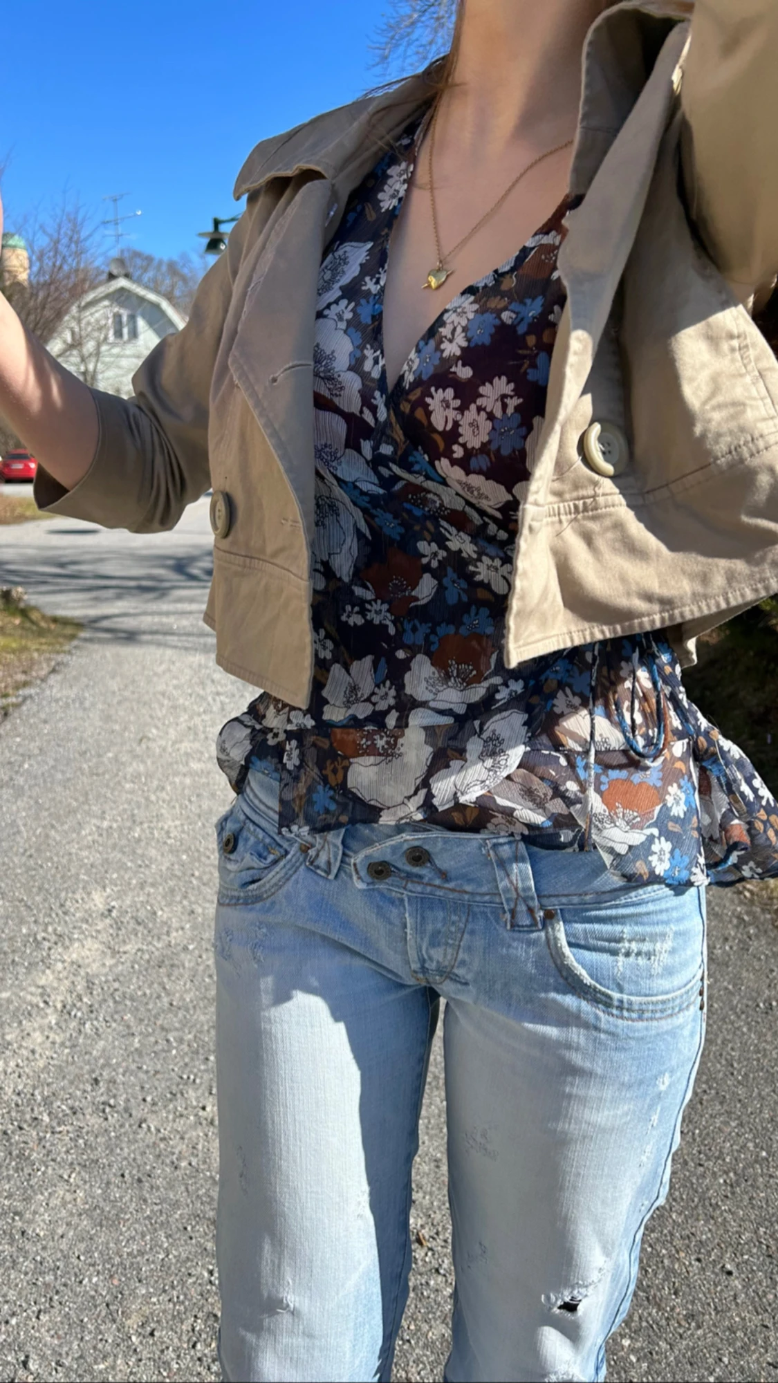 Trekvarts ärmad jacka