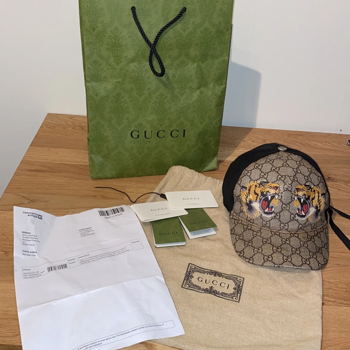 gucci keps lejon byta