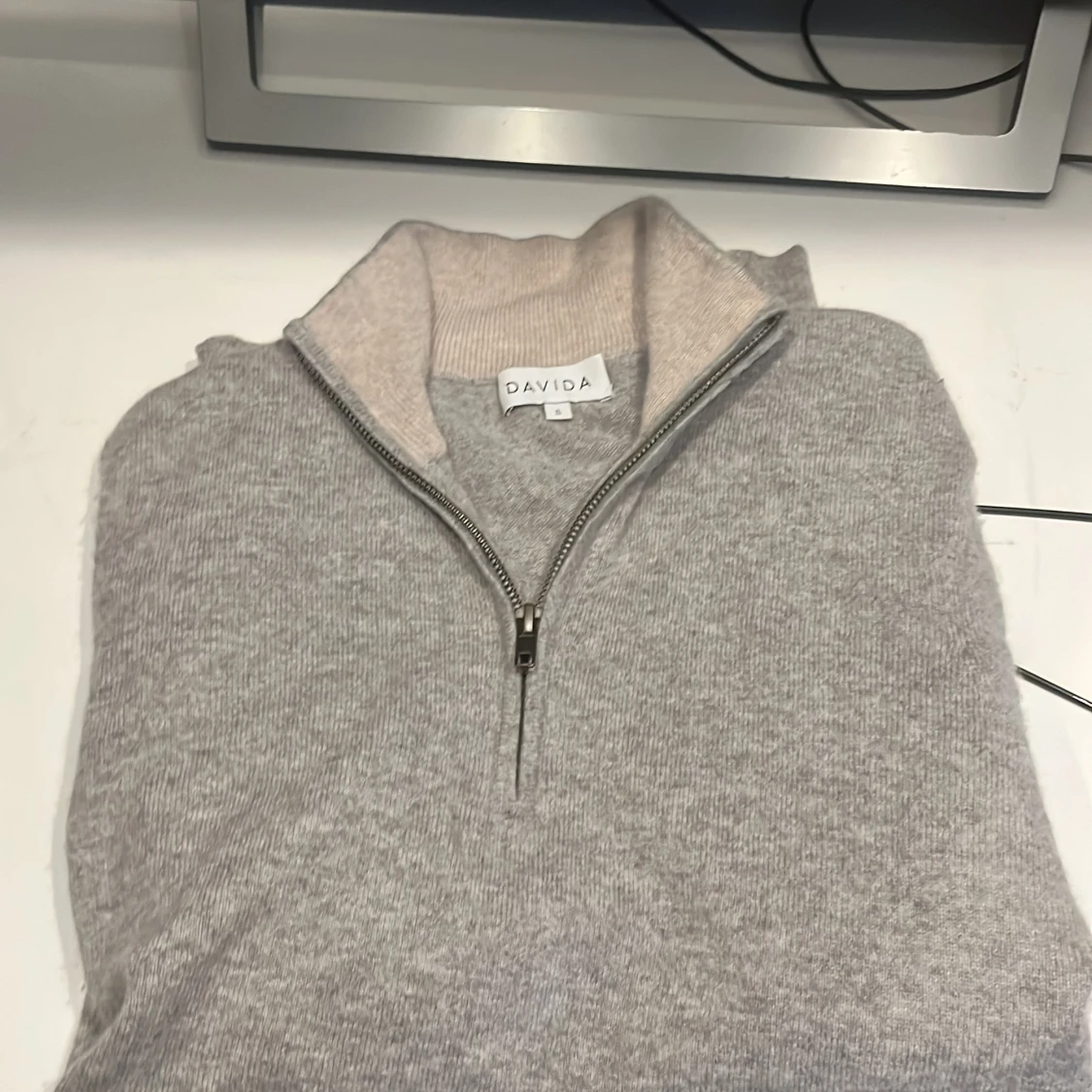 Davida cashmere zip tröja 