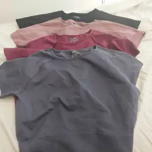 - Made from elastin/polyester (skims dupe) - All 4 tops size L -Colors: Purple, Magenta, Pink, and Black - Good for work out etc Very good material and never worn 