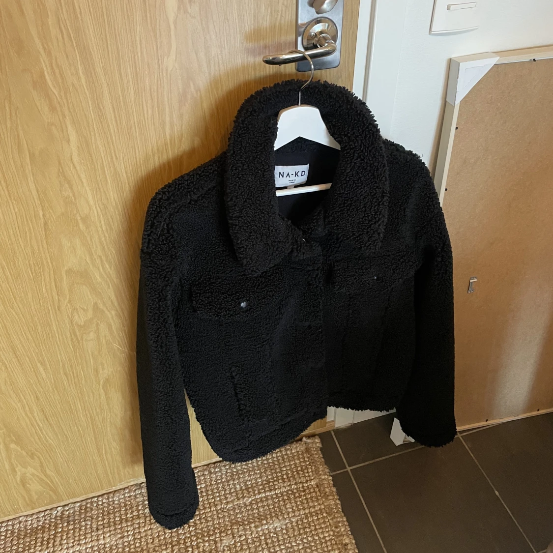 Svart teddyjacka - 90
