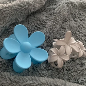 Hårklämma - En blå och en vit hårklämma🤍💙
