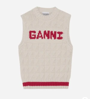 GANNI ROPE VÄST I BOMULL  - GANNI Armlös ropeväst i färgen beige. Oanvänd! nytt❤️‍🔥