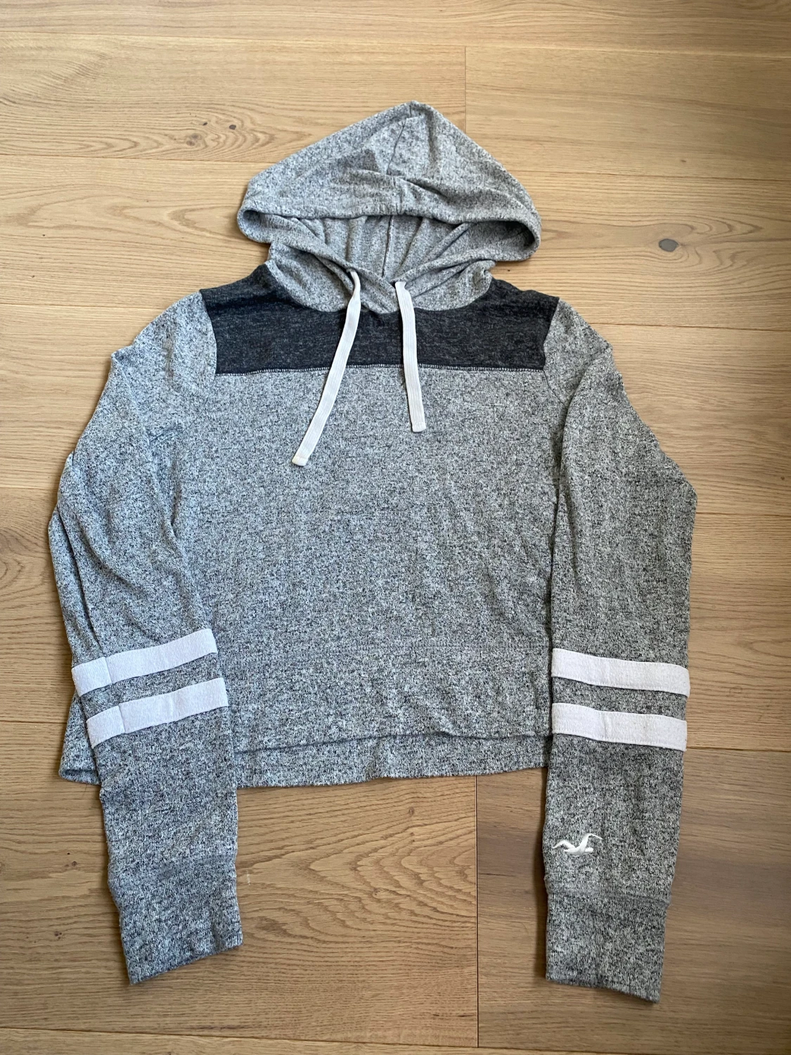 Stickad hoodie
