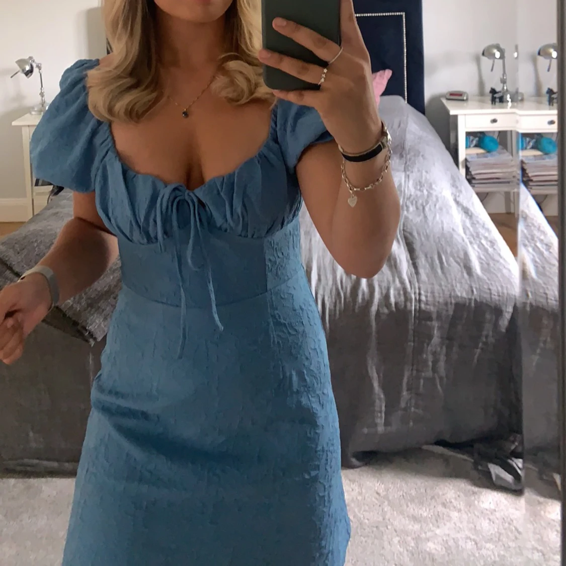 Blå söt klänning - 90
