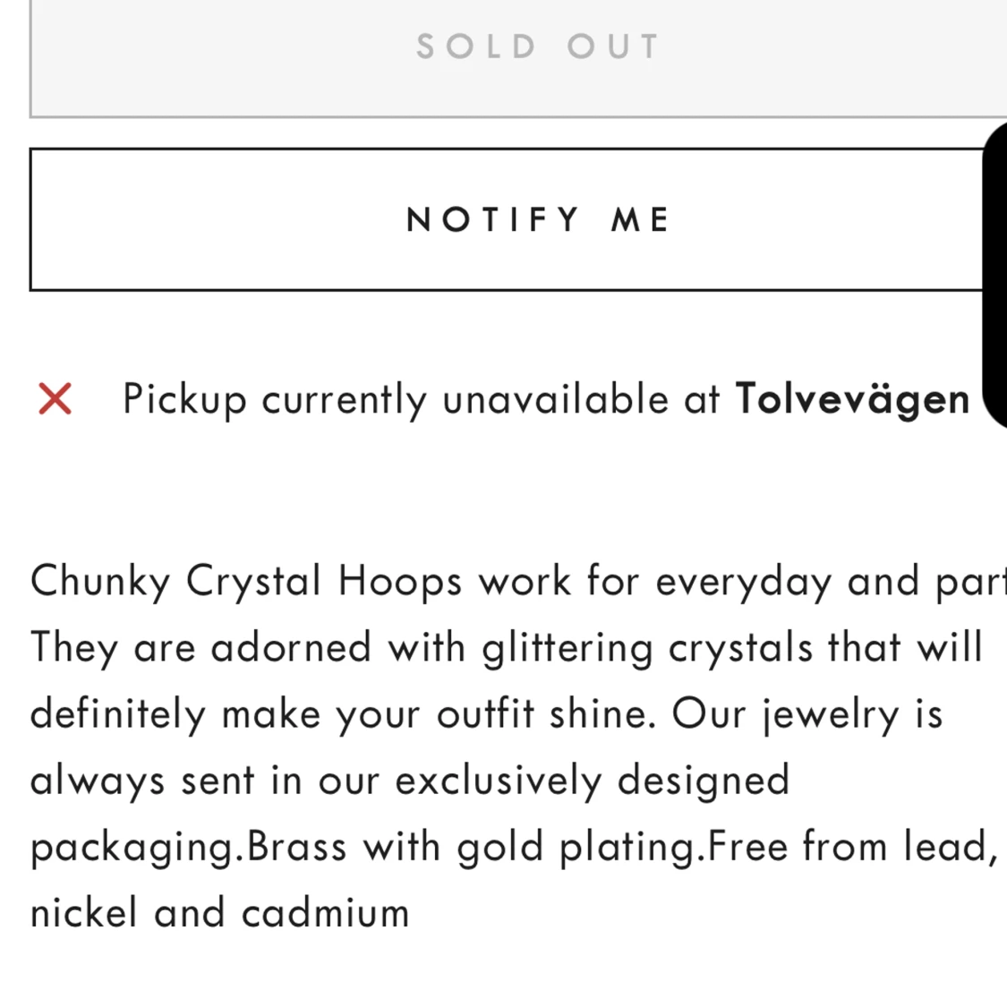 Guldfärgade örhängen med stenar  - 91