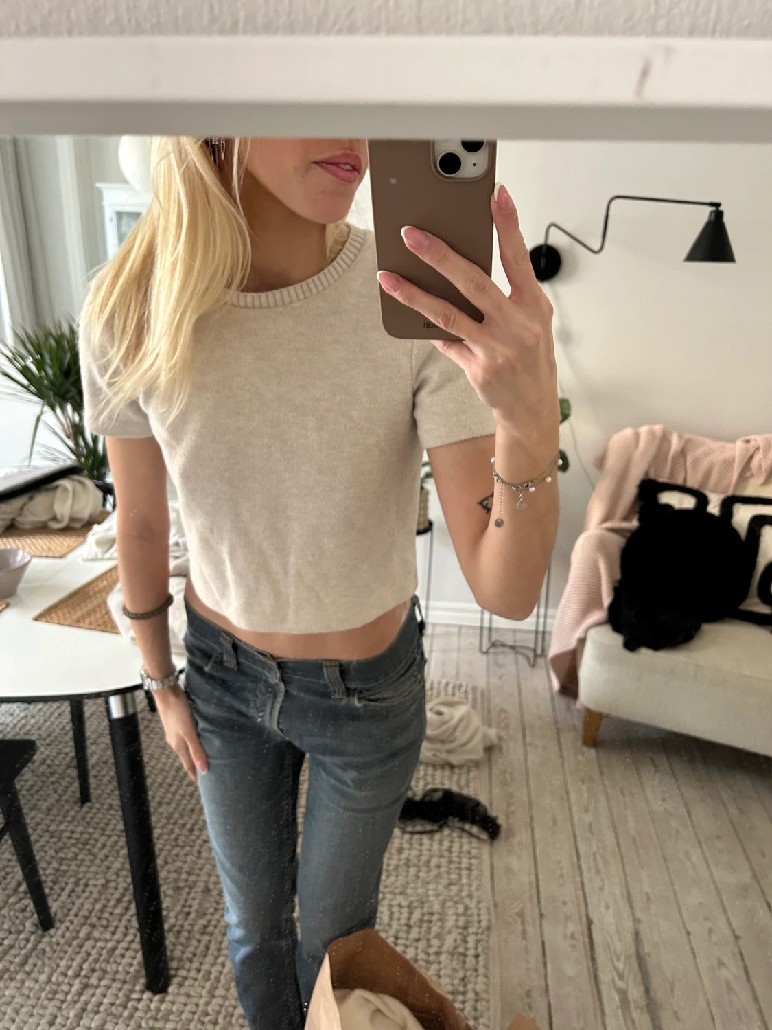 Stickad t-shirt - 90