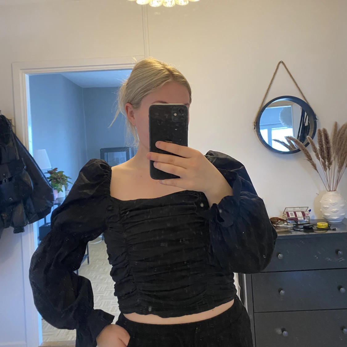 Puffärm blus från h&m