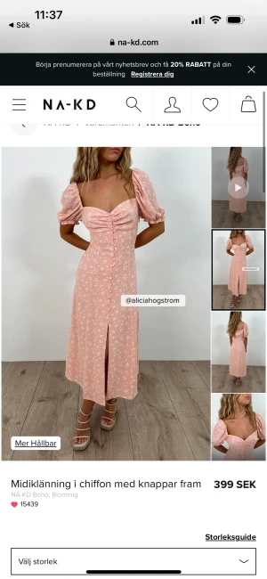 NAKD klänning - Slutsåld på hemsidan, använd 1 gång