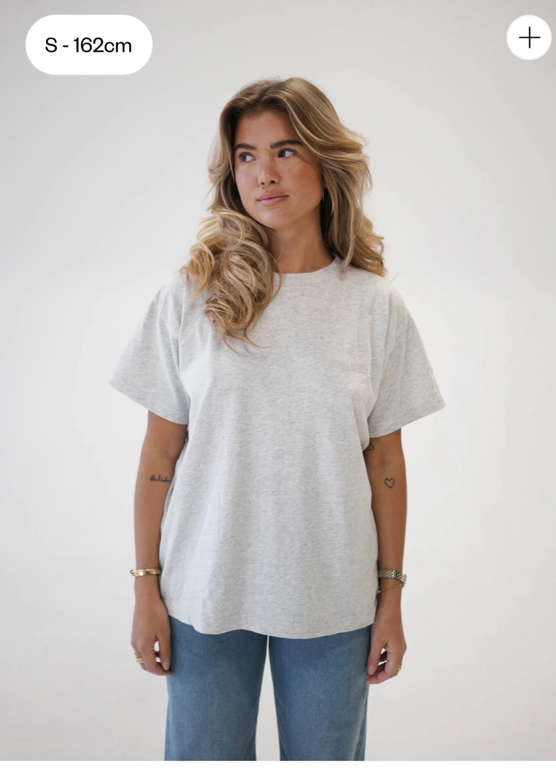 DJERF AVENUE ESSENTIAL T-SHIRT GREY MELANGE - 90