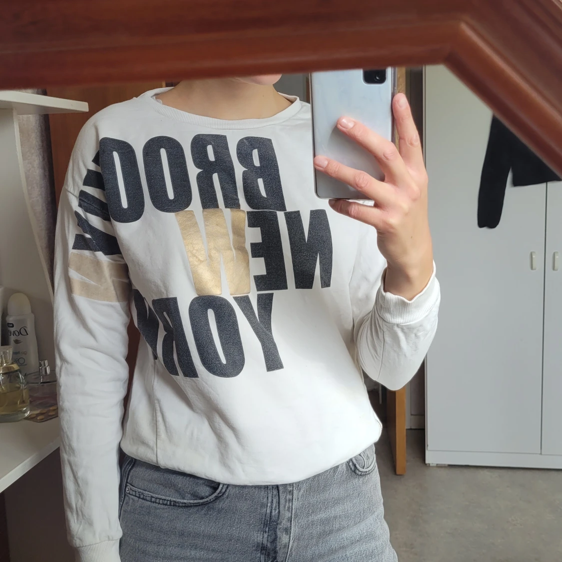 Sweatshirt med tryck - 91