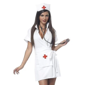 Sjuksköterska kostym - Lite fake blod på ärmen och lite på höger bröst, storlek M men sitter som s/m. Hatten nedkommer