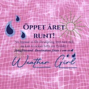 Öppet året runt - Följ med mitt smyckes företag titta in våran hemsida om du inte köper här!  Weathergirldesign.com