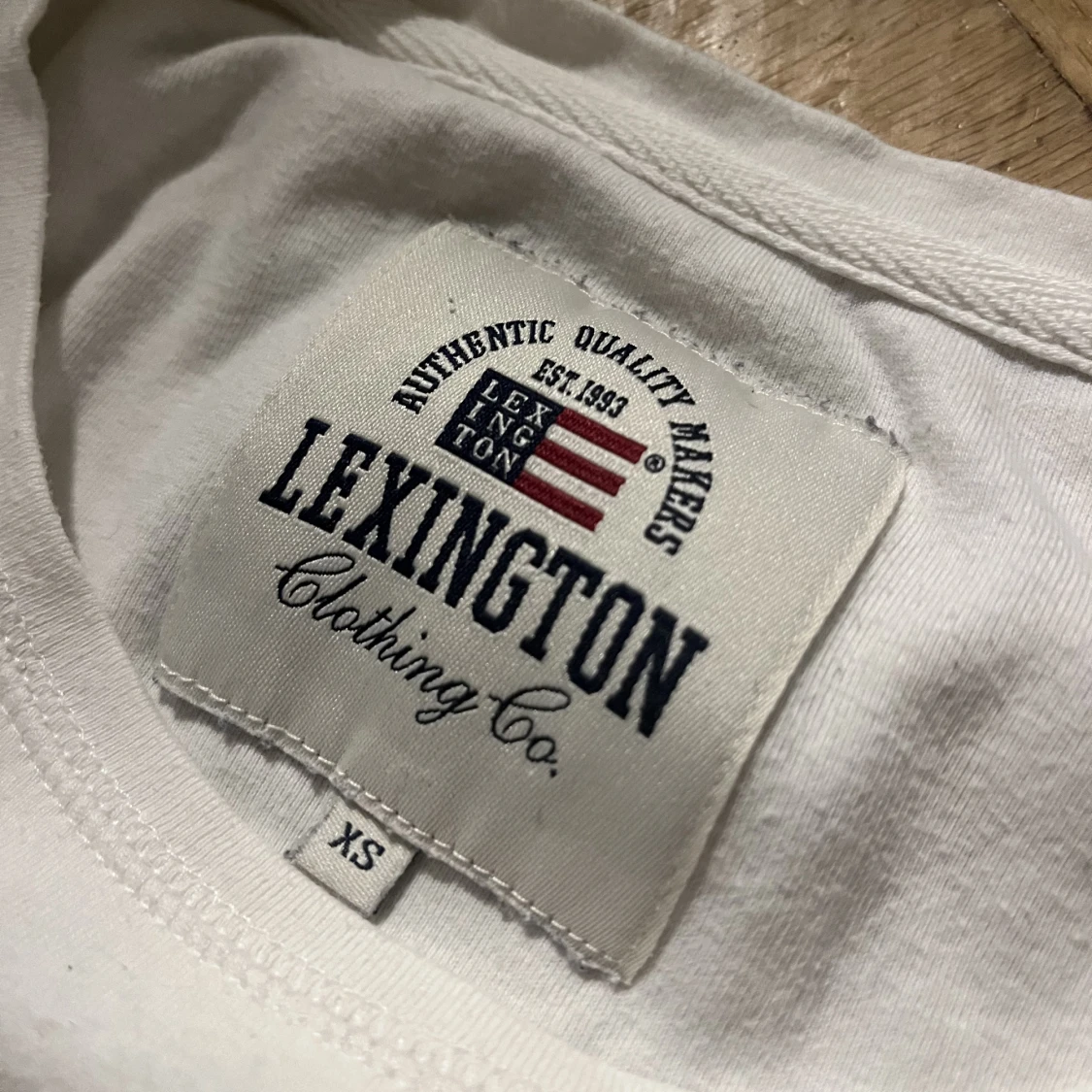 Vit långärmad lexington  - 90