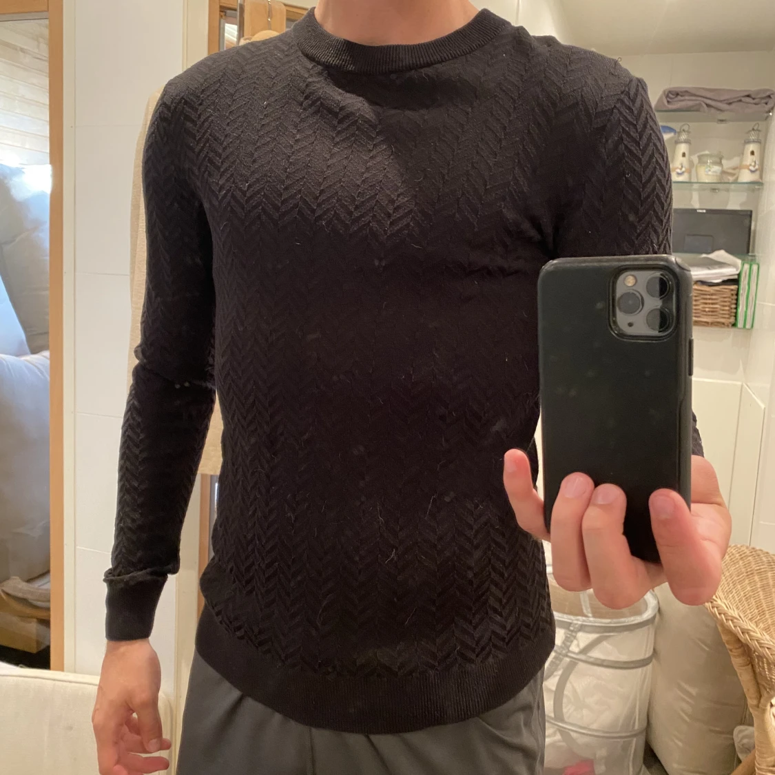 Svart tröja med mönster H&M - 90