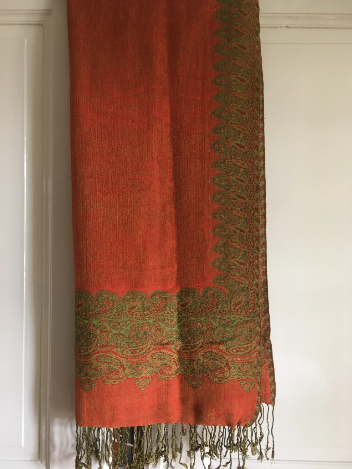 Halsduk med fransar Vintage Cashmere - 90