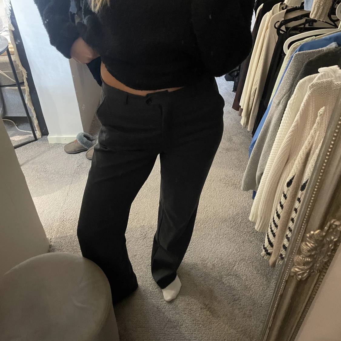 Lågmidjade kostymbyxor 