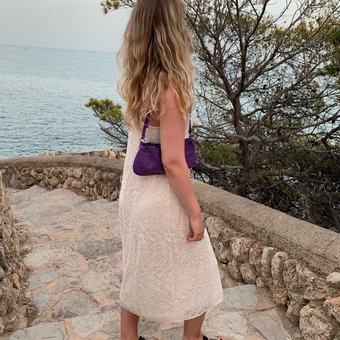 Midi klänning i spets - 91