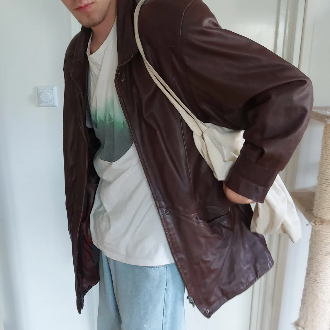 Vintage läderjacka M - 90