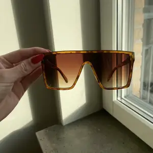Jättecoola bruna stora solglasögon