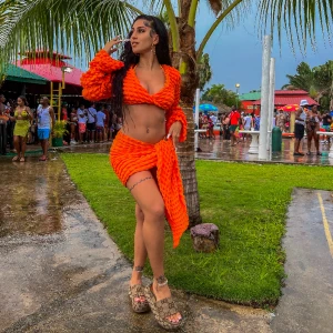 orange cover up set - använd 1 gång 