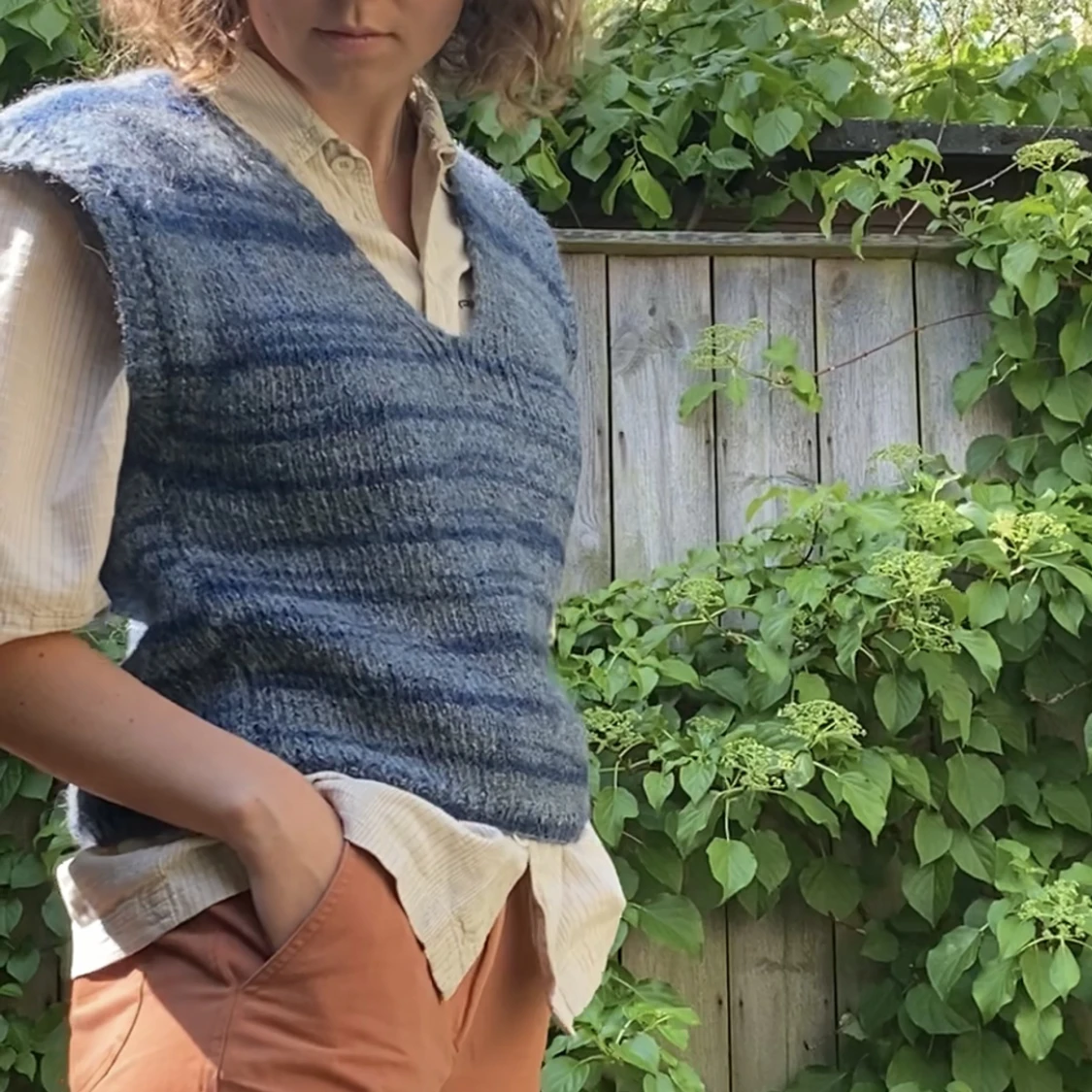 Vintage Slip-over väst  - 90