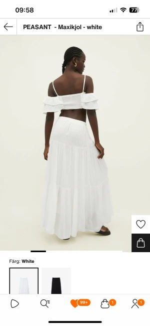 KJOL - Vit kjol från Zalando använd 1 gång säljer den då den är för stor för mig 💖💖KÖP DIREKT FÖR 450