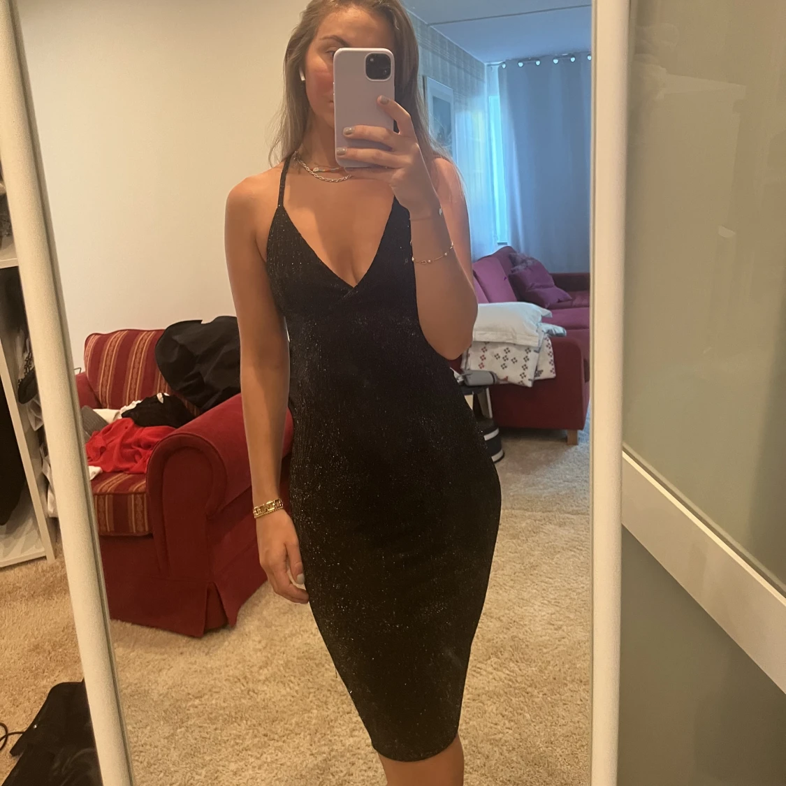 Superfin glitterklänning - 90