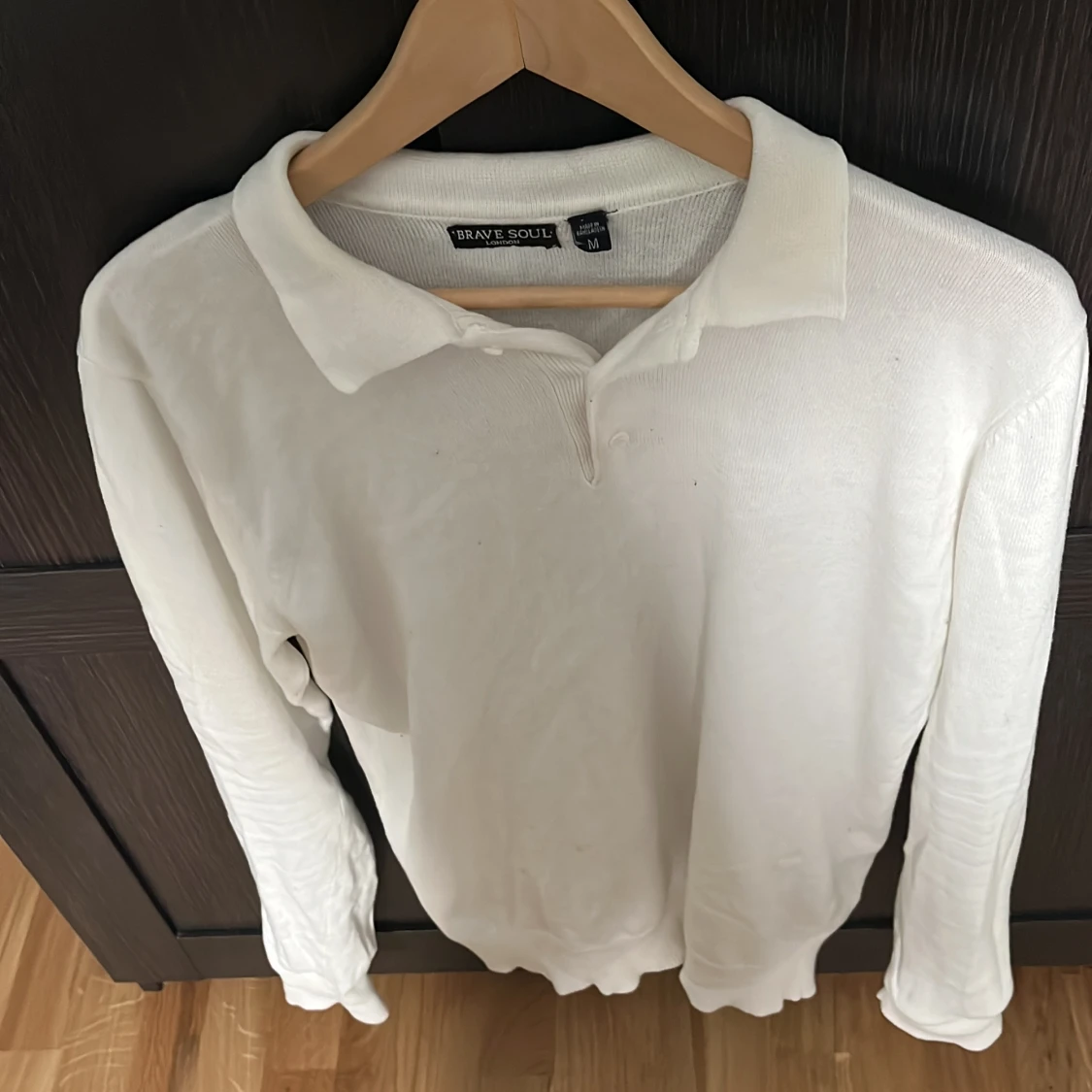 Vit stickad tröja - 90