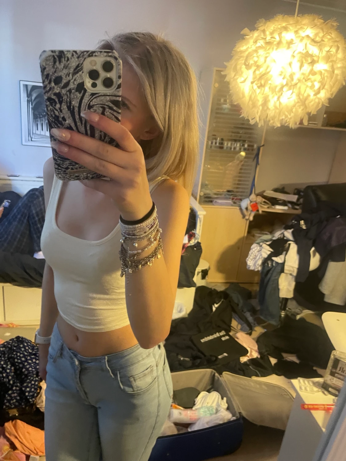 Linne med tjocka ärmar