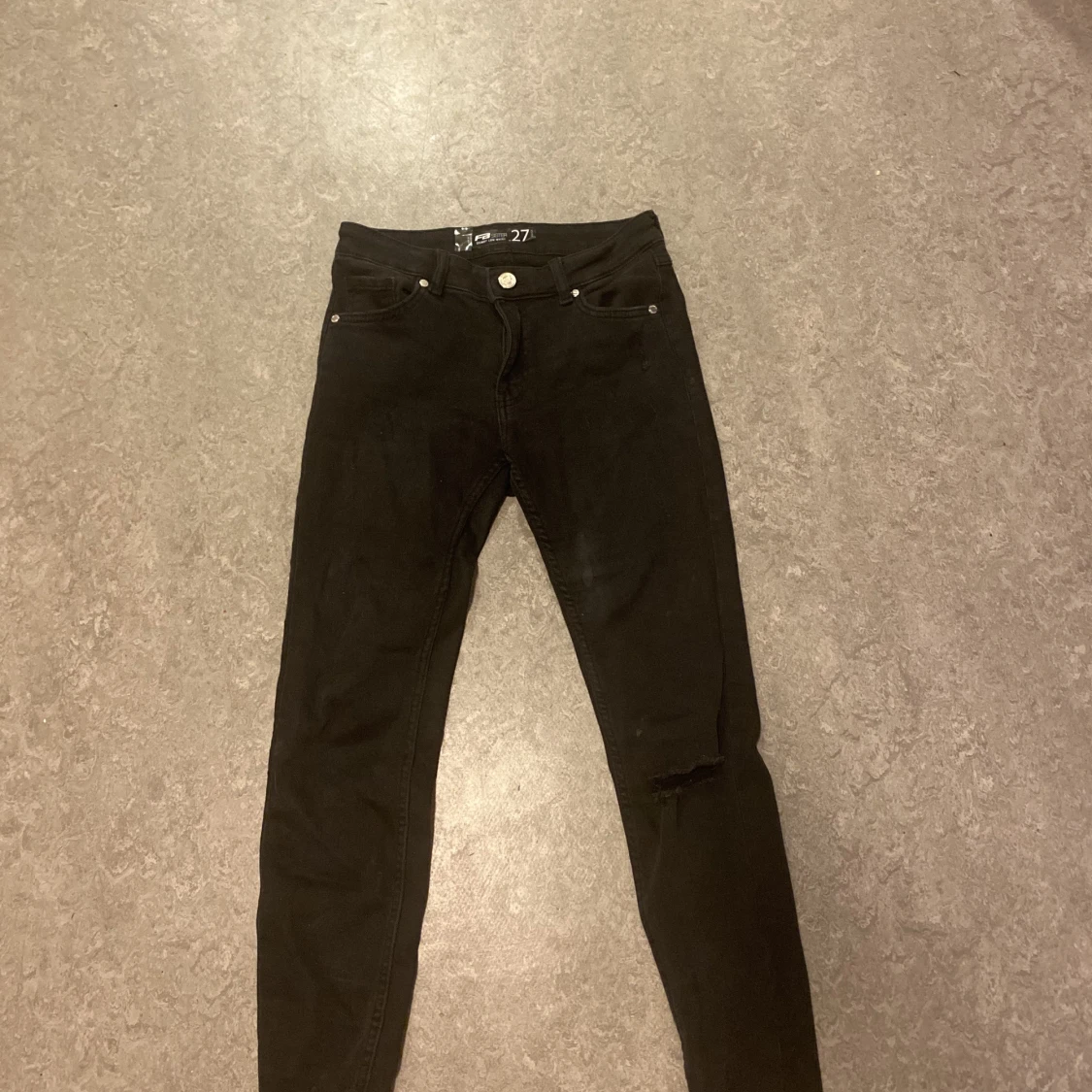 Svarta skinny jeans, lågmidjade